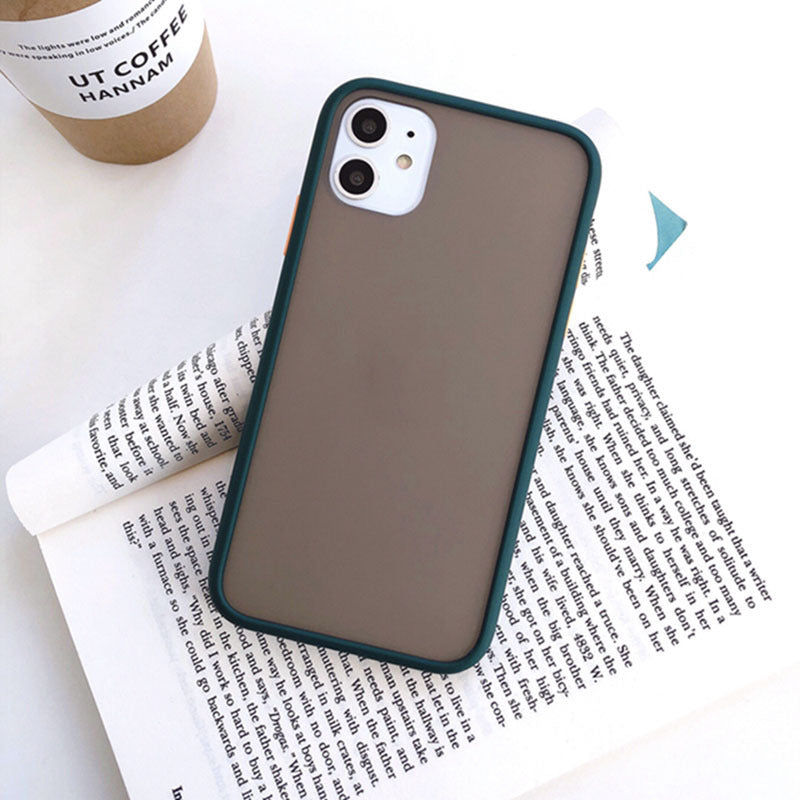 HKM-789075 Frosted Silicone Protective Phone Case for Enhanced Grip and Durability