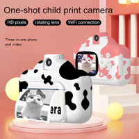 HKM-789267 Mini Instant Print Digital Video Selfie Camera for Kids - 1080P, 180° Wide Angle, 2.4" Screen, Recording Function