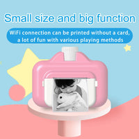 HKM-789267 Mini Instant Print Digital Video Selfie Camera for Kids - 1080P, 180° Wide Angle, 2.4" Screen, Recording Function