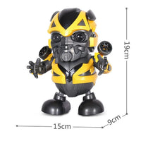 HKM-789523 Dancing Robot Toy with Light and Music for Kids, Interactive Educational Action Figure in Yellow Bee Design