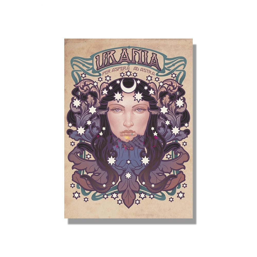 HKM-789523 Nordic-Inspired Witchcraft Canvas Wall Art - Decorative Painting Without Frame