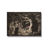 HKM-789523 Nordic-Inspired Witchcraft Canvas Wall Art - Decorative Painting Without Frame