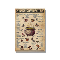 HKM-789523 Nordic-Inspired Witchcraft Canvas Wall Art - Decorative Painting Without Frame