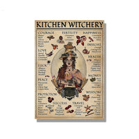 HKM-789523 Nordic-Inspired Witchcraft Canvas Wall Art - Decorative Painting Without Frame