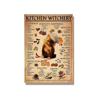 HKM-789523 Nordic-Inspired Witchcraft Canvas Wall Art - Decorative Painting Without Frame