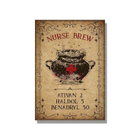 HKM-789523 Nordic-Inspired Witchcraft Canvas Wall Art - Decorative Painting Without Frame
