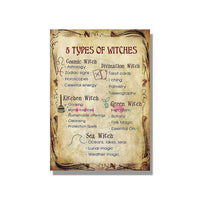 HKM-789523 Nordic-Inspired Witchcraft Canvas Wall Art - Decorative Painting Without Frame