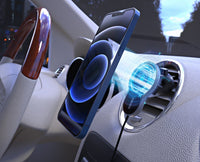 HKM-789587 Magnetic Wireless Car Charger for iPhone and Android Models - Fast Charging Support