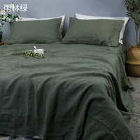 HKM-789843 Pure Linen Bed Sheet - Antibacterial, Sweat-Absorbing, Multiple Sizes Available