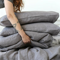 HKM-789843 Pure Linen Bed Sheet - Antibacterial, Sweat-Absorbing, Multiple Sizes Available