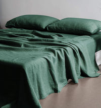 HKM-789843 Pure Linen Bed Sheet - Antibacterial, Sweat-Absorbing, Multiple Sizes Available