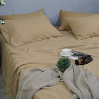 HKM-789843 Pure Linen Bed Sheet - Antibacterial, Sweat-Absorbing, Multiple Sizes Available