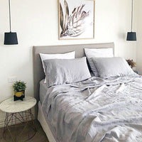 HKM-789843 Pure Linen Bed Sheet - Antibacterial, Sweat-Absorbing, Multiple Sizes Available
