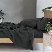 HKM-789843 Pure Linen Bed Sheet - Antibacterial, Sweat-Absorbing, Multiple Sizes Available