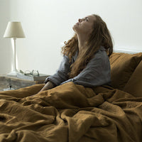 HKM-789843 Pure Linen Bed Sheet - Antibacterial, Sweat-Absorbing, Multiple Sizes Available