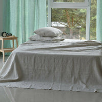 HKM-789843 Pure Linen Bed Sheet - Antibacterial, Sweat-Absorbing, Multiple Sizes Available