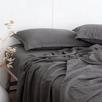HKM-789843 Pure Linen Bed Sheet - Antibacterial, Sweat-Absorbing, Multiple Sizes Available