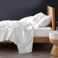 HKM-789843 Pure Linen Bed Sheet - Antibacterial, Sweat-Absorbing, Multiple Sizes Available
