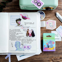 HKM-789971 Coated Paper Sticker Sheet Set - 46 Assorted Designs