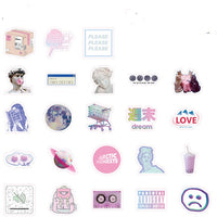 HKM-789971 Coated Paper Sticker Sheet Set - 46 Assorted Designs