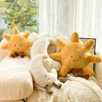 HKM-789971 Sun and Moon Plush Toy Pillow for Teenagers - Soft and Adorable Design, 25cm/45cm