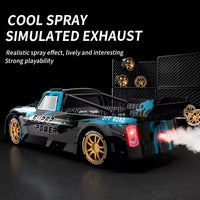HKM-790099 High-Speed 2.4G Remote Control Drift Truck with Spray and LED Lights for Kids
