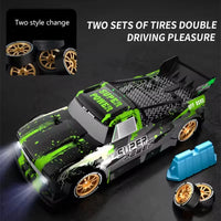 HKM-790099 High-Speed 2.4G Remote Control Drift Truck with Spray and LED Lights for Kids
