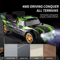 HKM-790099 High-Speed 2.4G Remote Control Drift Truck with Spray and LED Lights for Kids