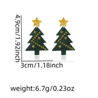 HKM-790483 Holiday Acrylic Earrings Set with Alpaca, Dinosaur, Cactus, and Gingerbread Designs