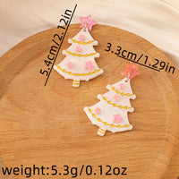 HKM-790483 Holiday Acrylic Earrings Set with Alpaca, Dinosaur, Cactus, and Gingerbread Designs