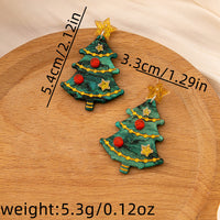 HKM-790483 Holiday Acrylic Earrings Set with Alpaca, Dinosaur, Cactus, and Gingerbread Designs