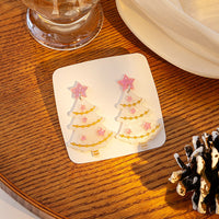 HKM-790483 Holiday Acrylic Earrings Set with Alpaca, Dinosaur, Cactus, and Gingerbread Designs