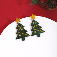 HKM-790483 Holiday Acrylic Earrings Set with Alpaca, Dinosaur, Cactus, and Gingerbread Designs
