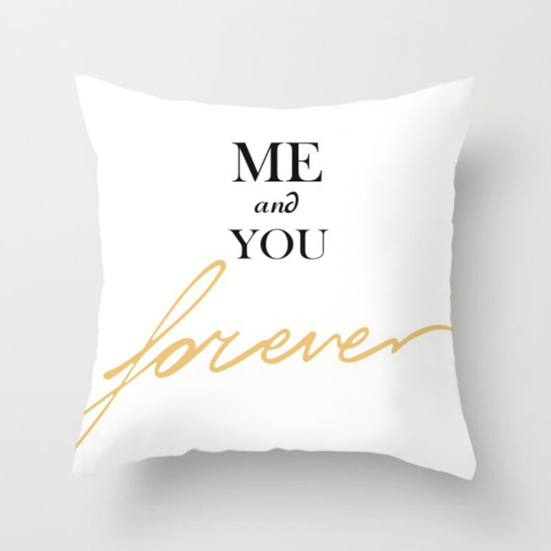 HKM-790803 Super Soft Printed Cushion Cover in Brushed Cloth and Imitation Linen, 45x45cm