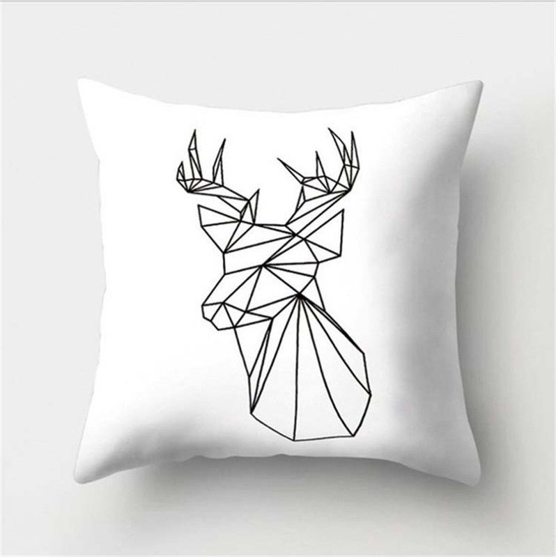 HKM-790803 Super Soft Printed Cushion Cover in Brushed Cloth and Imitation Linen, 45x45cm