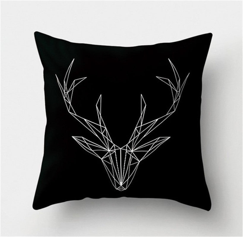 HKM-790803 Super Soft Printed Cushion Cover in Brushed Cloth and Imitation Linen, 45x45cm