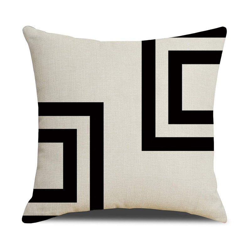 HKM-790803 Super Soft Printed Cushion Cover in Brushed Cloth and Imitation Linen, 45x45cm