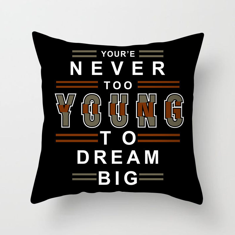 HKM-790803 Super Soft Printed Cushion Cover in Brushed Cloth and Imitation Linen, 45x45cm