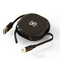 HKM-790867 Three-in-One Magnetic Telescopic Data Cable for Fast Charging and Data Transfer - Compatible with Android, Apple, and TYPE-C