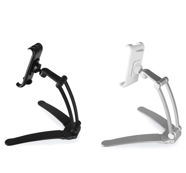 HKM-791059 Adjustable Aluminum Alloy Tablet Stand for 5-10.5 Inch Devices, 360 Degree Rotatable Holder