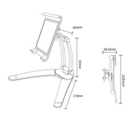 HKM-791059 Adjustable Aluminum Alloy Tablet Stand for 5-10.5 Inch Devices, 360 Degree Rotatable Holder
