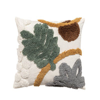 HKM-791059 Bohemian Style Tufted Geometric Pillowcase in Cotton and Linen Blend