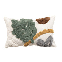 HKM-791059 Bohemian Style Tufted Geometric Pillowcase in Cotton and Linen Blend