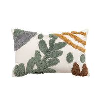 HKM-791059 Bohemian Style Tufted Geometric Pillowcase in Cotton and Linen Blend