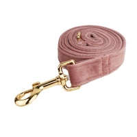 HKM-791187 Light Purple Velvet Dog Collar with Matching Leash and Accessories Set