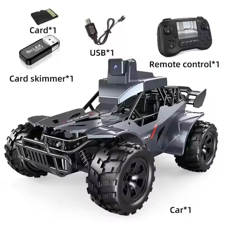 HKM-791251 Alloy Remote-Controlled Off-Road Car with Real-Time Video Transmission, Integrated Camera, and USB Charging