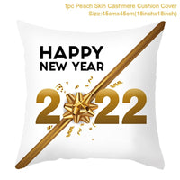 HKM-791379 Christmas Cartoon Series Throw Pillow Cushion Cover - 45x45cm Polyester Linen, Mixed Colors