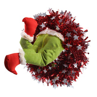 HKM-791443 Green Cloth Prosthetic Leg Ornament for Christmas Tree Decoration, 40x20x10cm