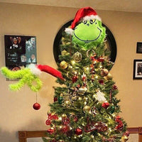 HKM-791443 Green Cloth Prosthetic Leg Ornament for Christmas Tree Decoration, 40x20x10cm