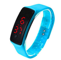HKM-791507 Silicone Digital LED Bracelet Watch for Men and Women - Waterproof Sports Style with Time and Weather Display